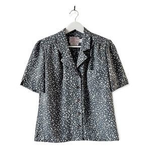 Vintage Pendleton Country Sophisticates Dotted Button Down Shirt Blouse Sz 4